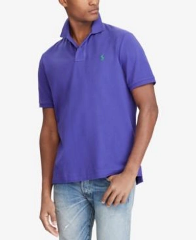 Shop Polo Ralph Lauren Men's Custom Slim Fit Mesh Polo In Very Purple