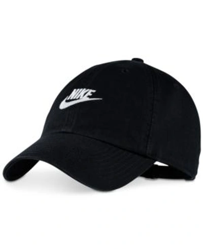 Shop Nike Sportswear Futura Twill Hat In Black White