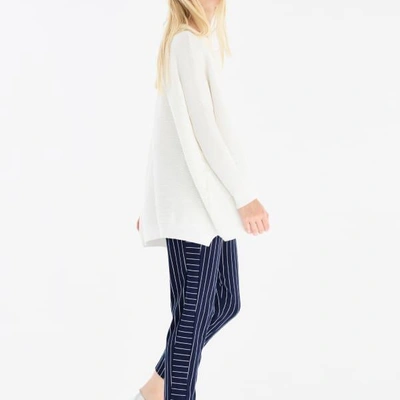 Shop Paisie Ribbed Jumper With Side Splits In White