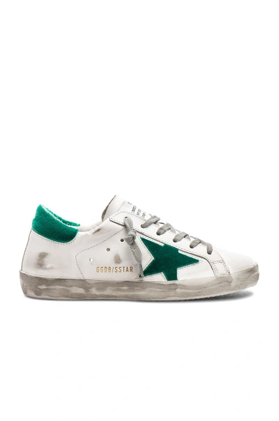 Shop Golden Goose Leather Superstar Sneakers In White