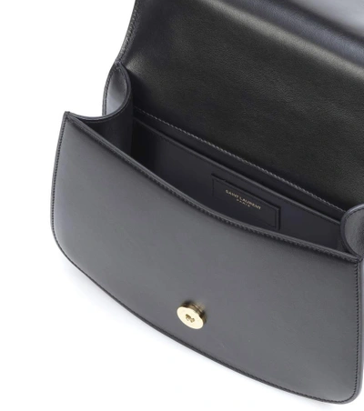 Shop Saint Laurent Small Spontini Leather Shoulder Bag In Black