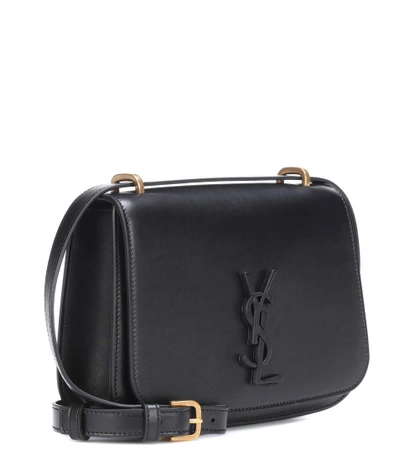 Shop Saint Laurent Small Spontini Leather Shoulder Bag In Black