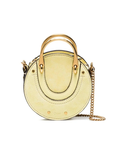 Shop Chloé Pixie Nano Suede Cross Body Bag - Yellow