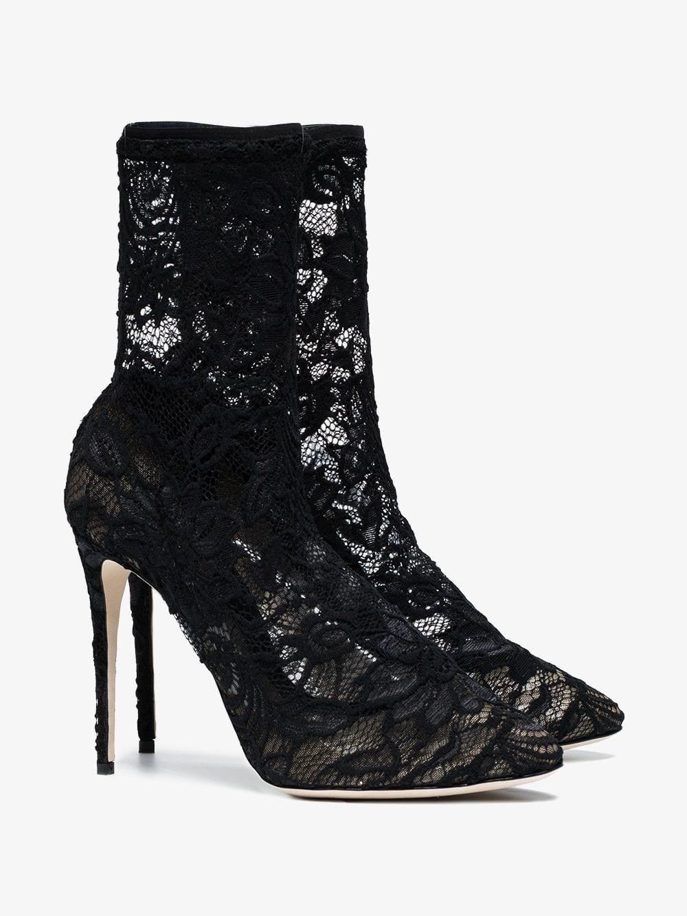 dolce and gabbana lace boots