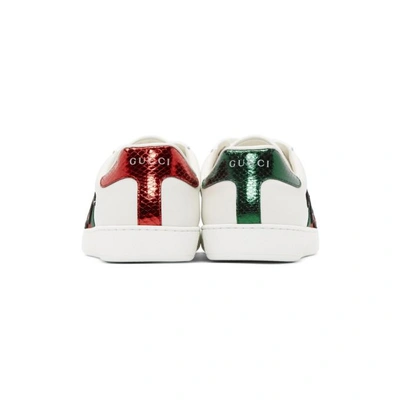 Gucci White Snake New Ace Sneakers | ModeSens