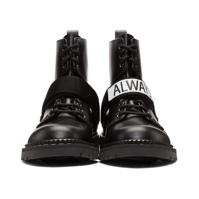 Shop Valentino Black  Garavani 'always' Coordinates Boots