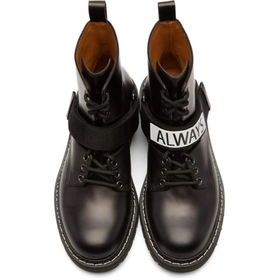 Shop Valentino Black  Garavani 'always' Coordinates Boots