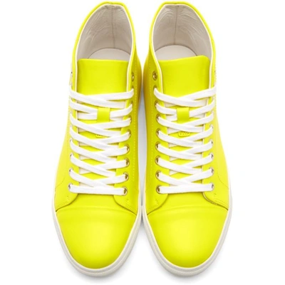 Shop Versus Yellow Lion High-top Sneakers In F520j Yello
