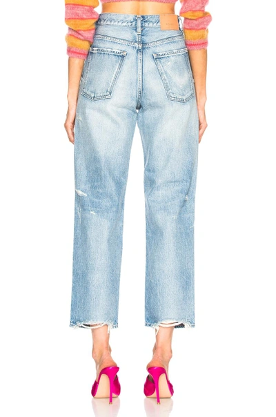 Shop Moussy Vintage Barron Tapered Straight In Blue