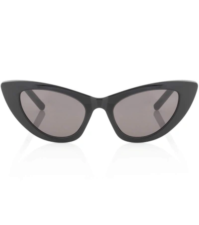 Shop Saint Laurent New Wave Sl 213 Cat-eye Sunglasses In Black