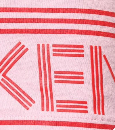 Shop Kenzo Logo-sleeve Cotton T-shirt In Pink