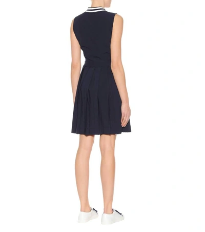 Shop Tory Sport Pleated Golf Dress In Blue