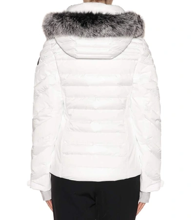 Shop Toni Sailer Dioline Fur-trimmed Ski Jacket In White