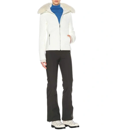 Shop Fusalp Montana Ii Fur-trimmed Ski Jacket In White