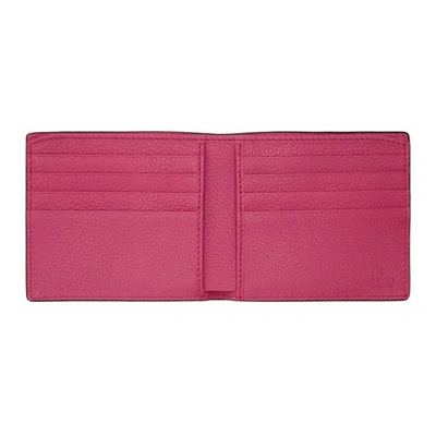 Shop Gucci Pink Logo Bifold Wallet In 8840 Pink