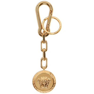 Shop Versace Gold Medusa Keychain