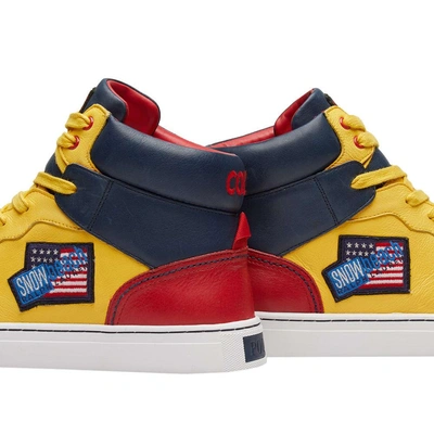 Shop Polo Ralph Lauren Hi Top Sneaker 'snow Beach' In Multi