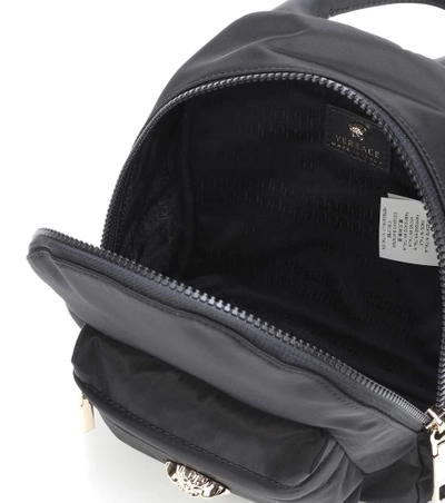 Shop Versace Palazzo Mini Nylon Backpack In Black