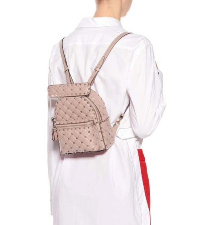 Shop Valentino Rockstud Spike Leather Backpack In Female