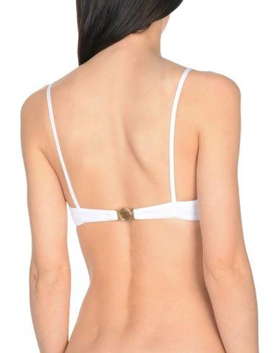 Shop Roberto Cavalli Beachwear Bikini Tops In White