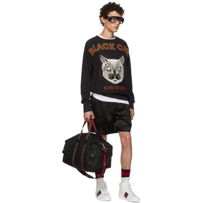 Shop Gucci Black Cat Sweatshirt
