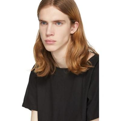 Shop Jan-jan Van Essche Black Cotton T-shirt In Blk Plain C