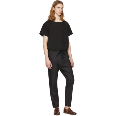 Shop Jan-jan Van Essche Black Cotton T-shirt In Blk Plain C