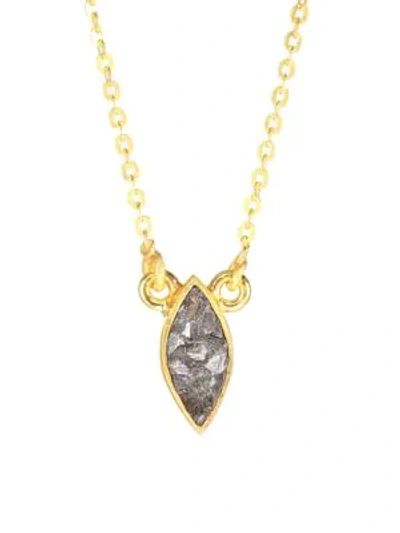 Shop Shana Gulati Nayika Sliced Raw Diamonds Pendant Necklace In Gold
