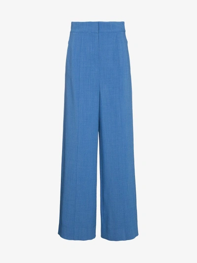 Shop Roksanda High Waisted Tailored Trousers In Blue