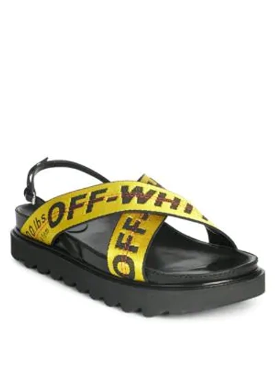 Shop Off-white Industrial Belt Sandal In Black Yellow