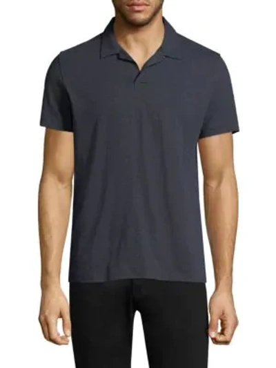 Shop Theory Short-sleeve Cotton Polo In Finch