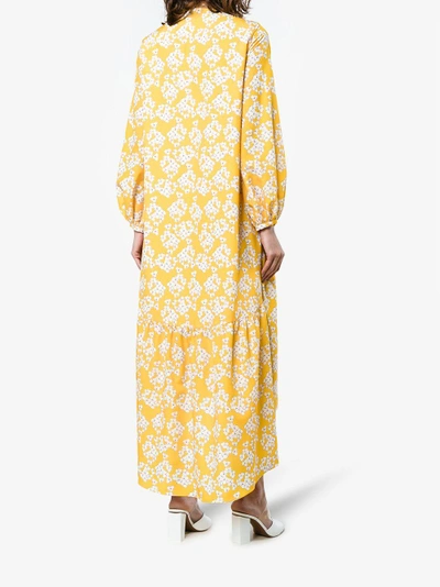 Shop Borgo De Nor Beatrice Floral Print Maxi Dress In Yellow&orange
