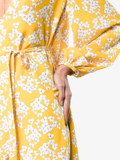 Shop Borgo De Nor Beatrice Floral Print Maxi Dress In Yellow&orange