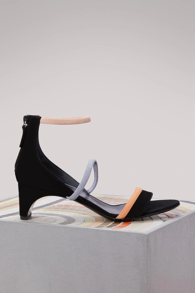 Shop Pierre Hardy Riva Bella Suede Sandals In Multi Black