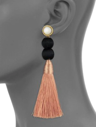 Shop Lizzie Fortunato Rose Modern Craft Earrings In Pink