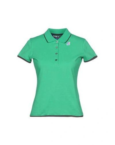 Shop K-way Polo Shirt In Green