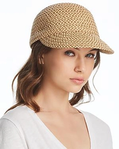 Shop Eric Javits Mondo Woven Cap In Peanut