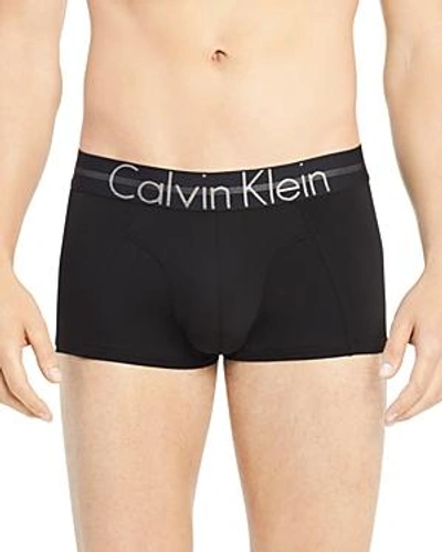 Shop Calvin Klein Focused Fit Low-rise Trunks In Black
