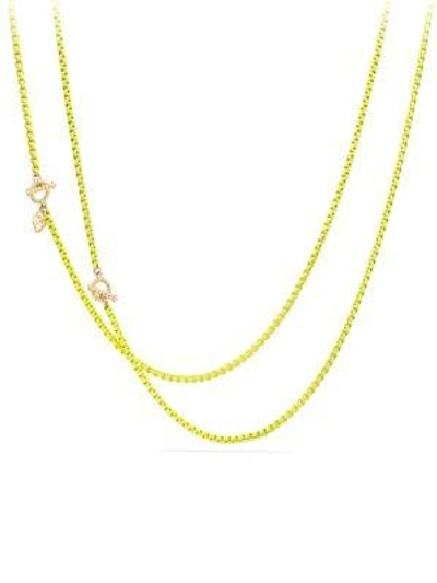 Shop David Yurman Bel Aire 14k Gold & Yellow Enamel Chain Necklace