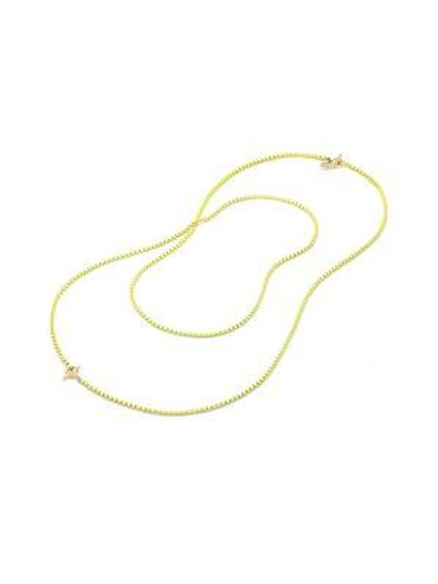 Shop David Yurman Bel Aire 14k Gold & Yellow Enamel Chain Necklace