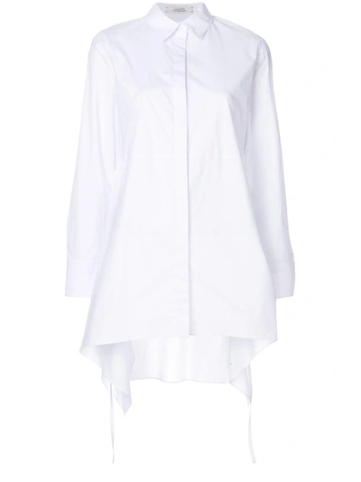 Shop Dorothee Schumacher Asymmetric Hem Long Sleeve Shirt
