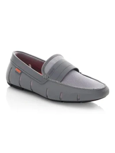 Shop Swims Stride Single Band Loafers In Grey