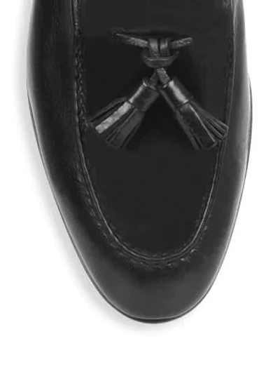 Shop Bruno Magli Ali Tasseled Loafers In Black