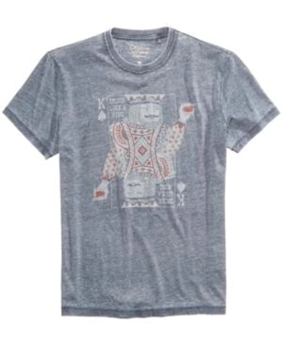 Shop Lucky Brand Men's Drinking King-print T-shirt In American Navy Blue