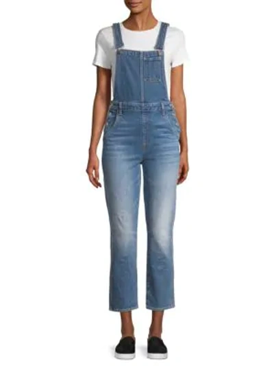 Shop 7 For All Mankind Edie Denim Overalls In Mojave Dusk