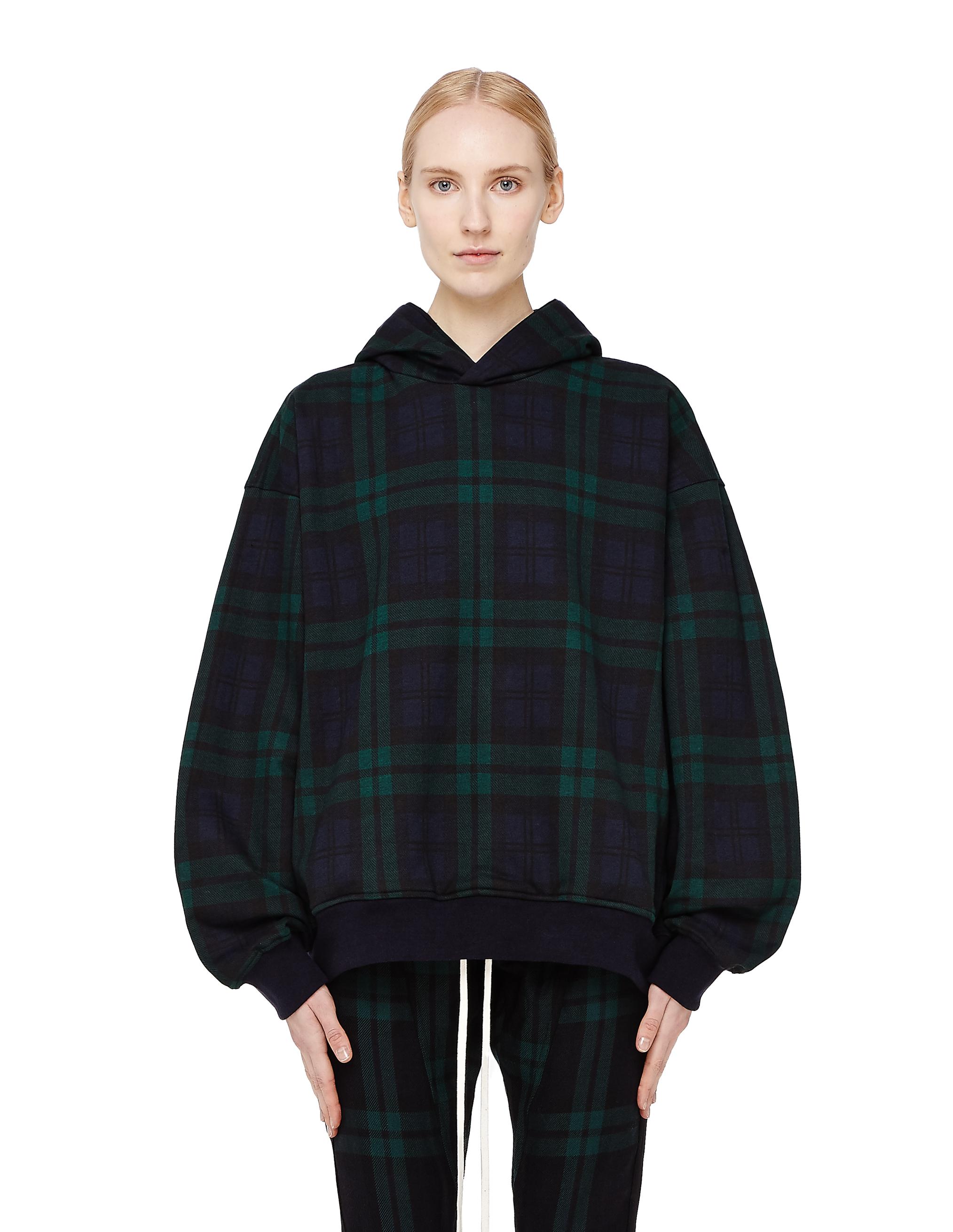 fear of god tartan hoodie