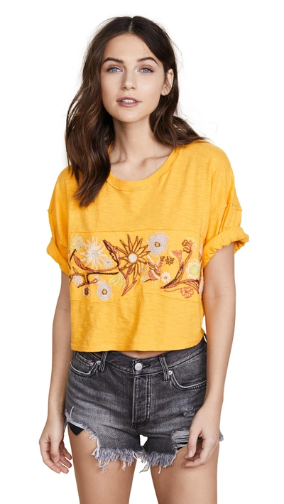 Shop Free People Garden Time Tee In Yellow