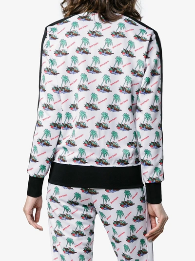 Shop Palm Angels Palm Print Sports Jacket In White