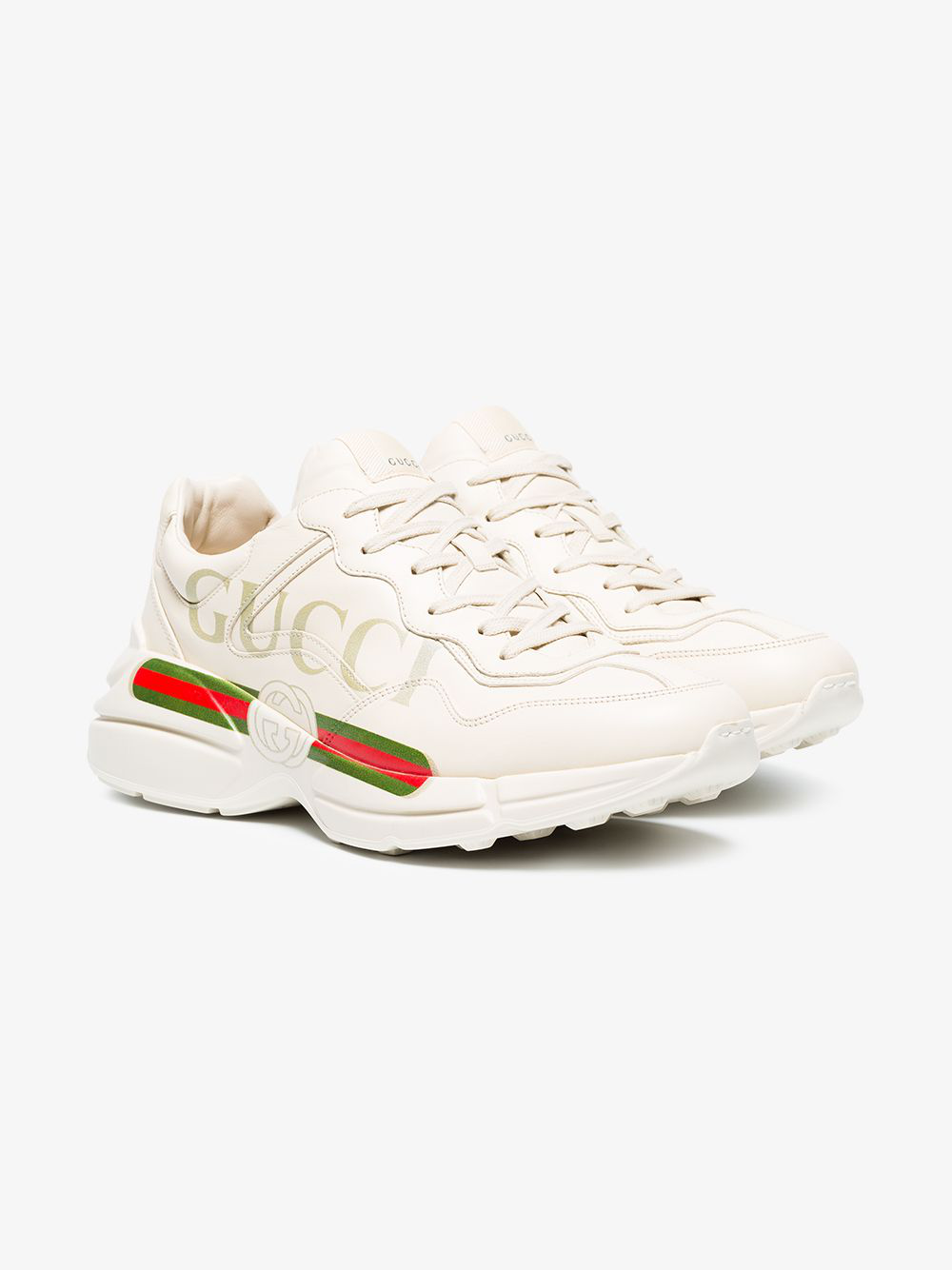 gucci white rhyton sneakers