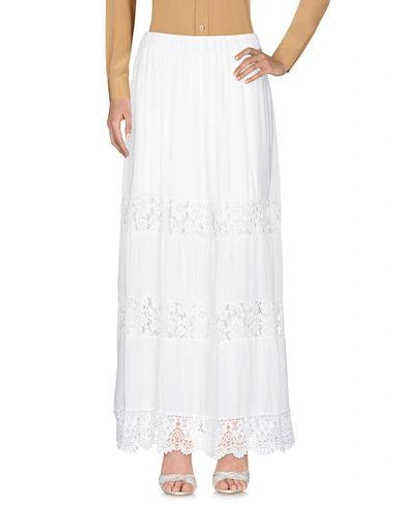 Shop Guess Long Skirts In White